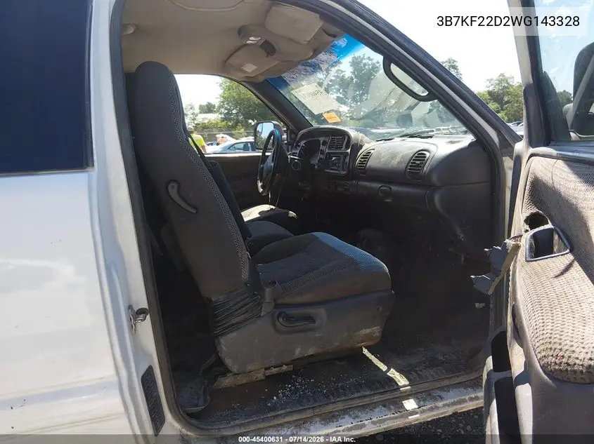 1998 Dodge Ram 2500 St VIN: 3B7KF22D2WG143328 Lot: 45400631