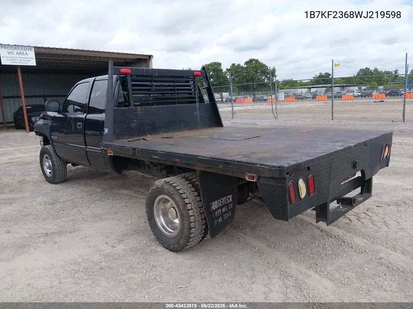 1998 Dodge Ram 2500 St VIN: 1B7KF2368WJ219598 Lot: 45433915
