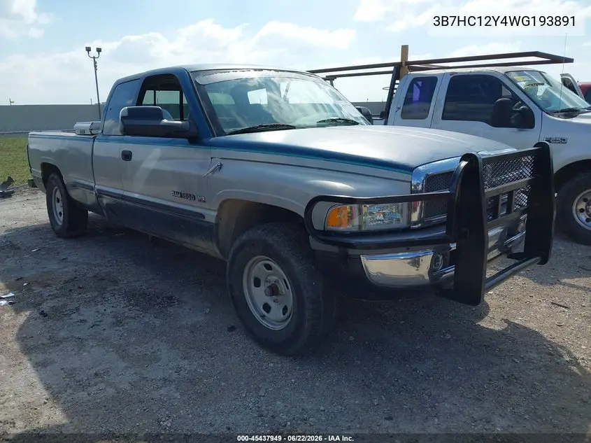 1998 Dodge Ram 1500 St VIN: 3B7HC12Y4WG193891 Lot: 45437949