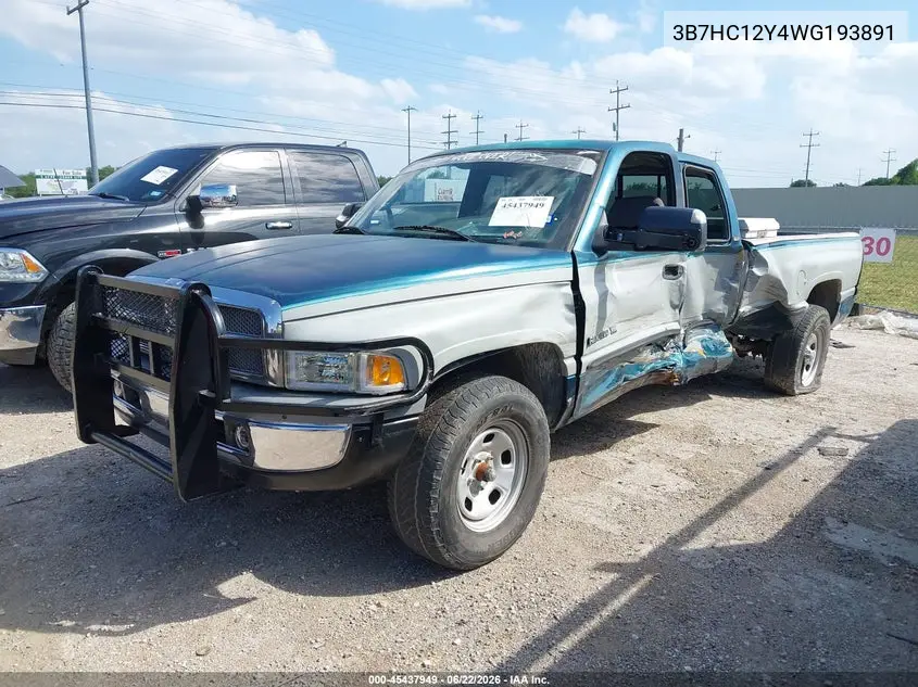 1998 Dodge Ram 1500 St VIN: 3B7HC12Y4WG193891 Lot: 45437949