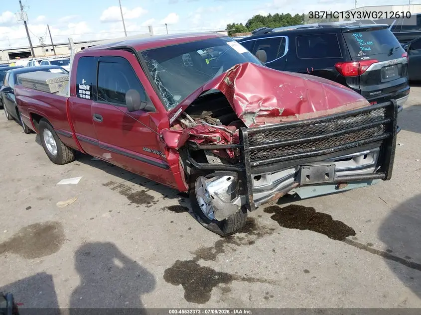1998 Dodge Ram 1500 St VIN: 3B7HC13Y3WG212610 Lot: 45532373