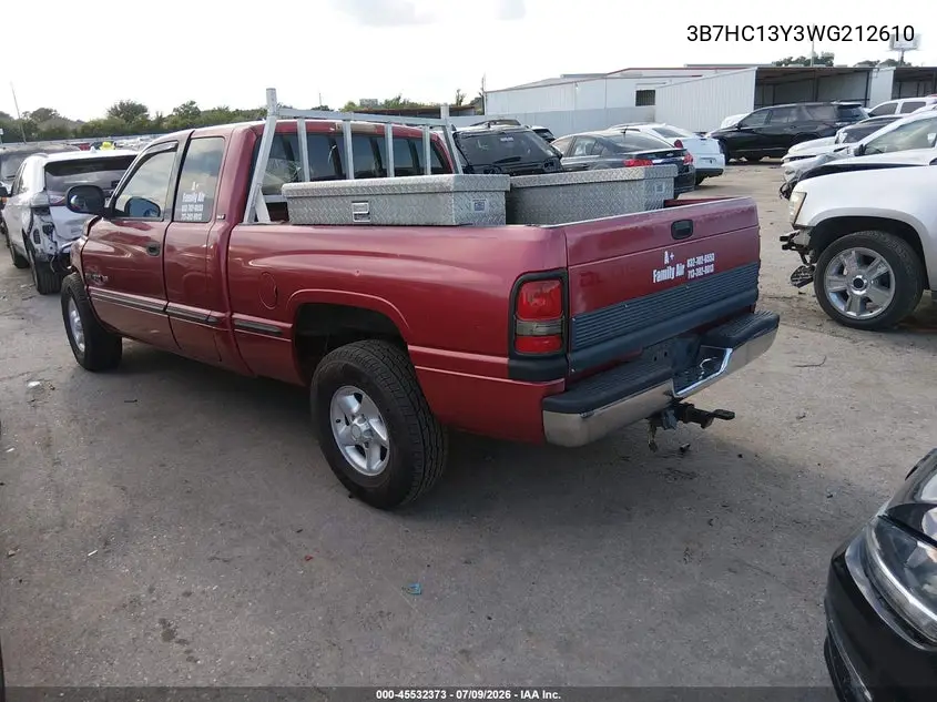 1998 Dodge Ram 1500 St VIN: 3B7HC13Y3WG212610 Lot: 45532373