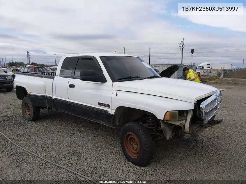1999 Dodge Ram 2500 St VIN: 1B7KF2360XJ513997 Lot: 45204358