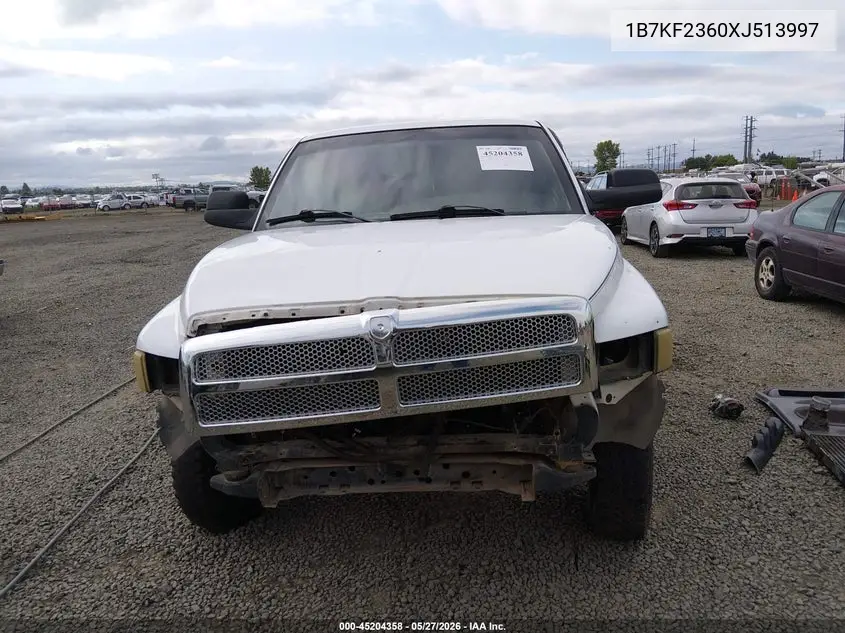 1999 Dodge Ram 2500 St VIN: 1B7KF2360XJ513997 Lot: 45204358