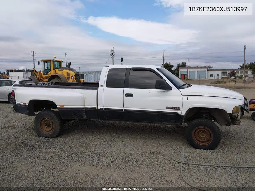 1999 Dodge Ram 2500 St VIN: 1B7KF2360XJ513997 Lot: 45204358