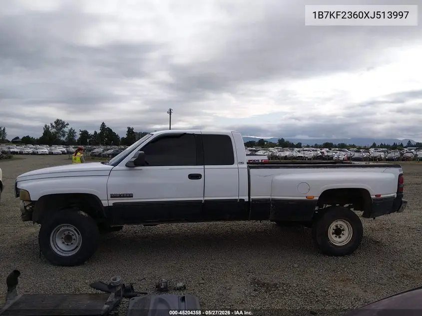 1999 Dodge Ram 2500 St VIN: 1B7KF2360XJ513997 Lot: 45204358