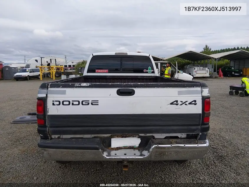 1999 Dodge Ram 2500 St VIN: 1B7KF2360XJ513997 Lot: 45204358