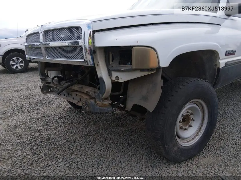 1999 Dodge Ram 2500 St VIN: 1B7KF2360XJ513997 Lot: 45204358