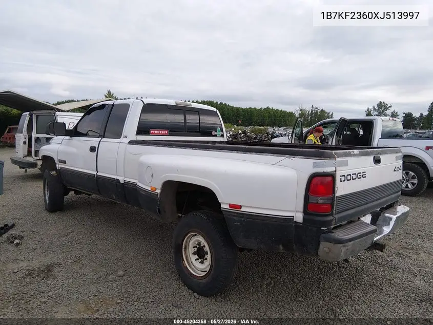 1999 Dodge Ram 2500 St VIN: 1B7KF2360XJ513997 Lot: 45204358
