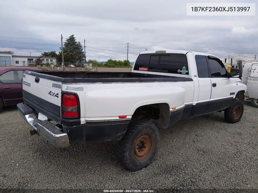 1999 Dodge Ram 2500 St VIN: 1B7KF2360XJ513997 Lot: 45204358