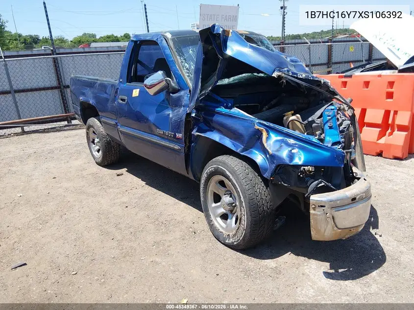 1999 Dodge Ram 1500 St VIN: 1B7HC16Y7XS106392 Lot: 45349367