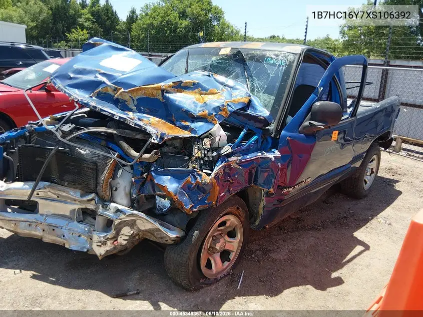 1999 Dodge Ram 1500 St VIN: 1B7HC16Y7XS106392 Lot: 45349367