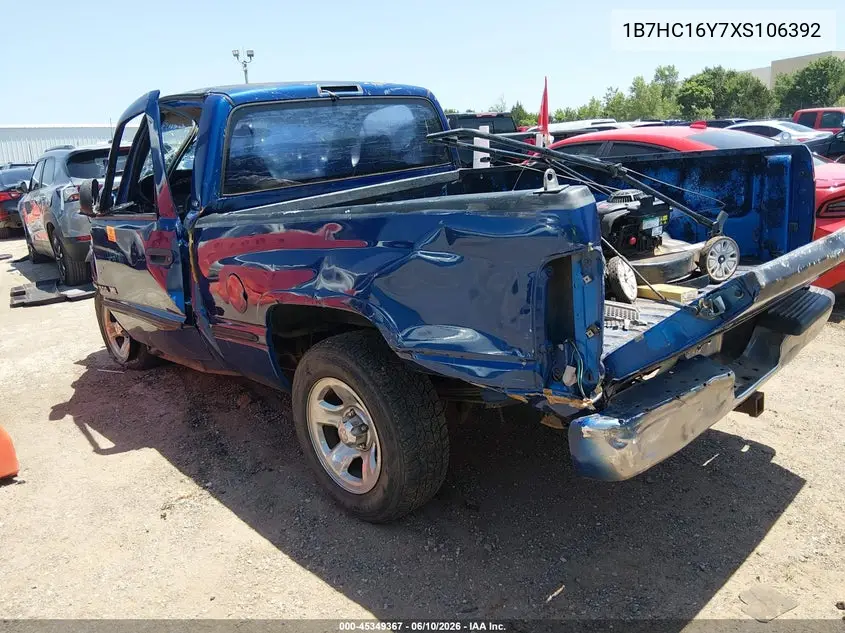 1999 Dodge Ram 1500 St VIN: 1B7HC16Y7XS106392 Lot: 45349367