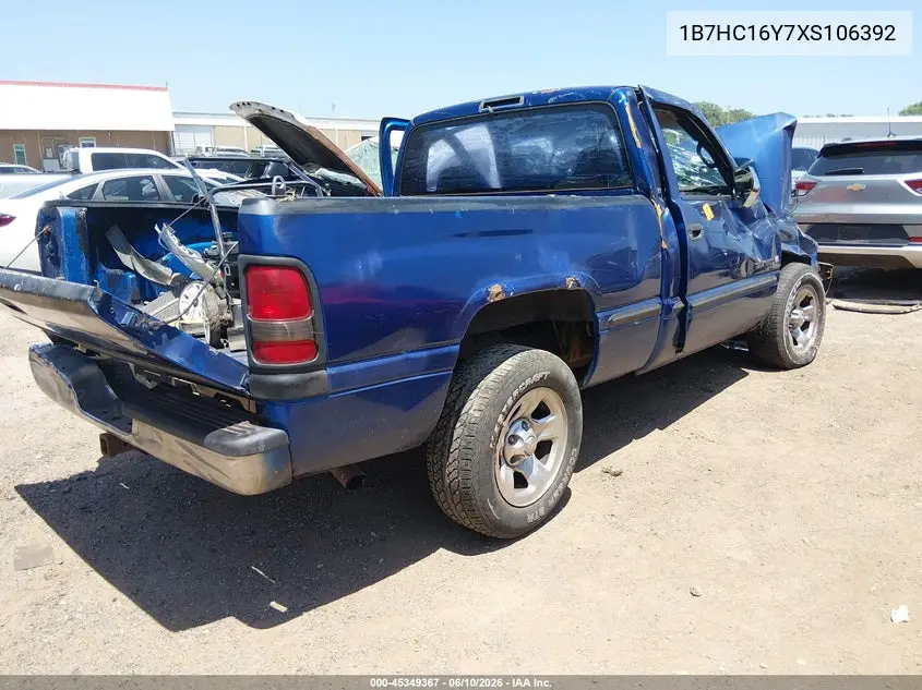 1999 Dodge Ram 1500 St VIN: 1B7HC16Y7XS106392 Lot: 45349367