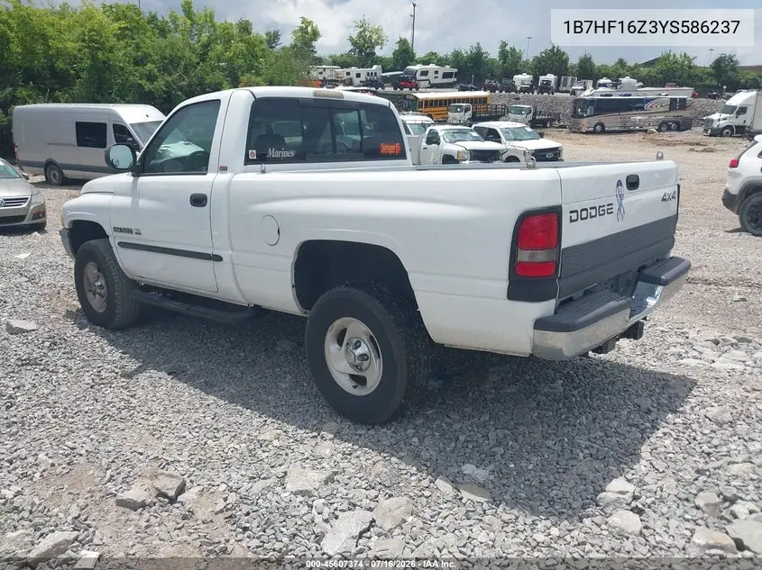 2000 Dodge Ram 1500 St VIN: 1B7HF16Z3YS586237 Lot: 45607374