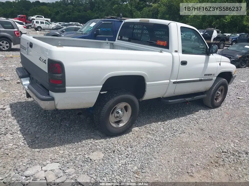 2000 Dodge Ram 1500 St VIN: 1B7HF16Z3YS586237 Lot: 45607374