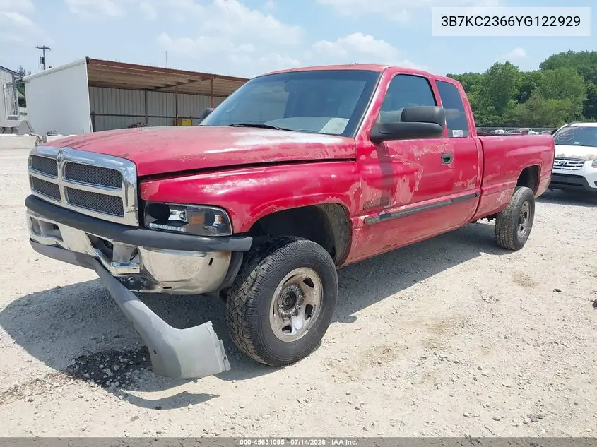 2000 Dodge Ram 2500 St VIN: 3B7KC2366YG122929 Lot: 45631095