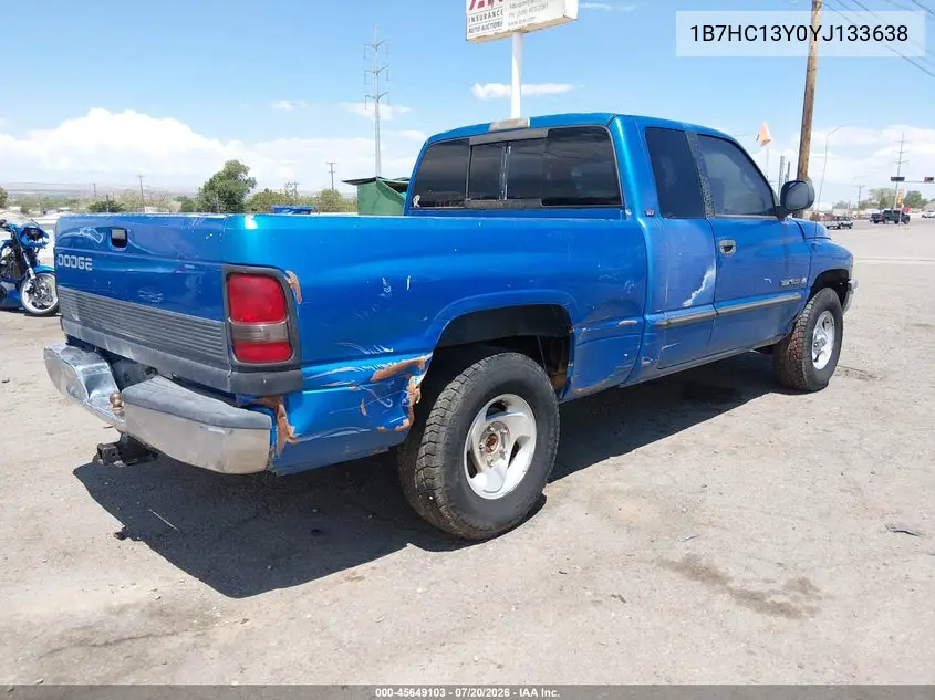 2000 Dodge Ram 1500 St VIN: 1B7HC13Y0YJ133638 Lot: 45649103