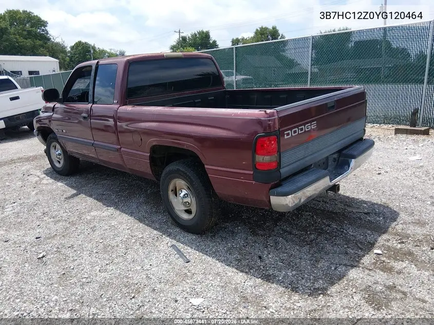2000 Dodge Ram 1500 St VIN: 3B7HC12Z0YG120464 Lot: 45673441
