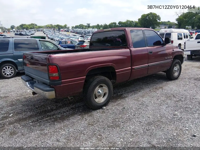 2000 Dodge Ram 1500 St VIN: 3B7HC12Z0YG120464 Lot: 45673441