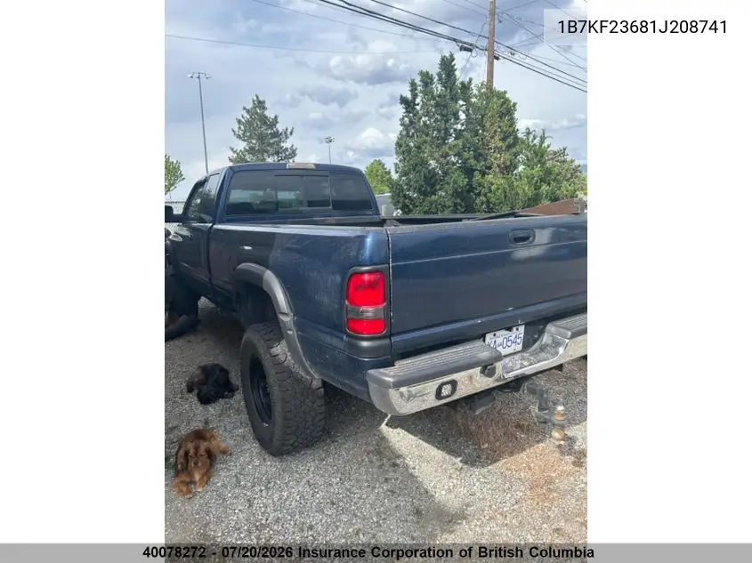 2001 Dodge Ram 2500 VIN: 1B7KF23681J208741 Lot: 40078272