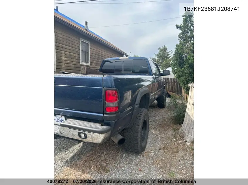 2001 Dodge Ram 2500 VIN: 1B7KF23681J208741 Lot: 40078272