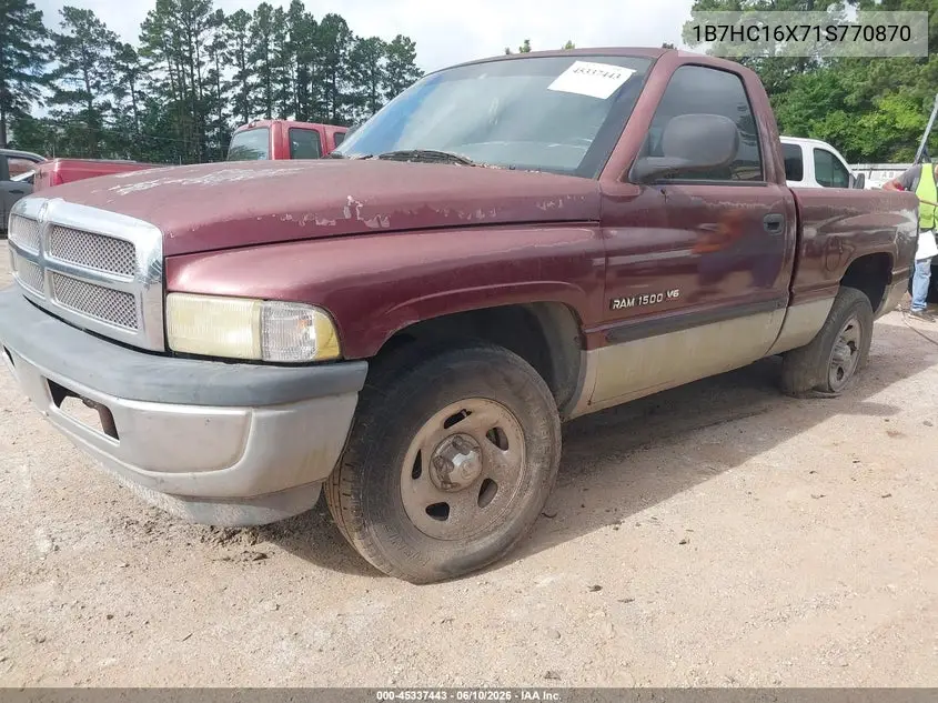 2001 Dodge Ram 1500 St/Ws VIN: 1B7HC16X71S770870 Lot: 45337443