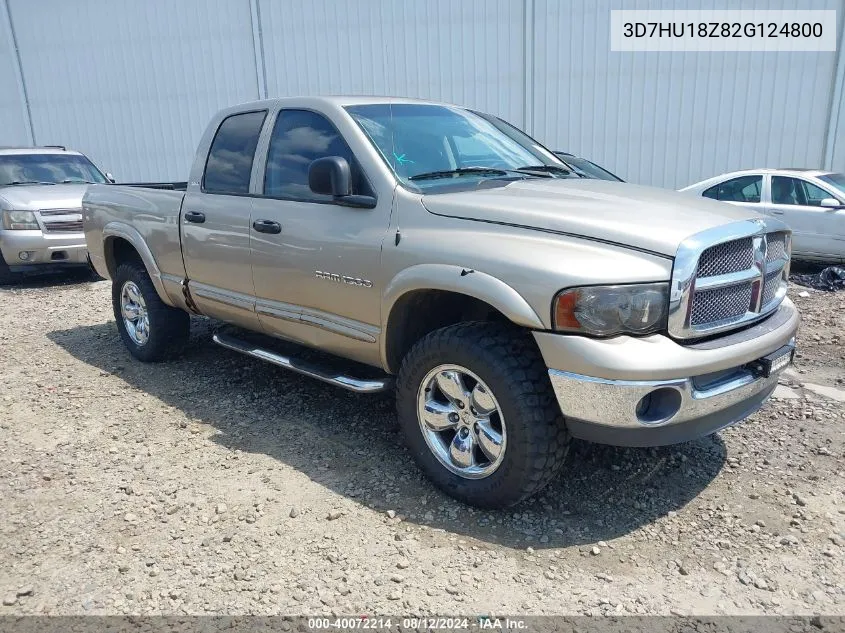 2002 Dodge Ram 1500 St VIN: 3D7HU18Z82G124800 Lot: 40072214