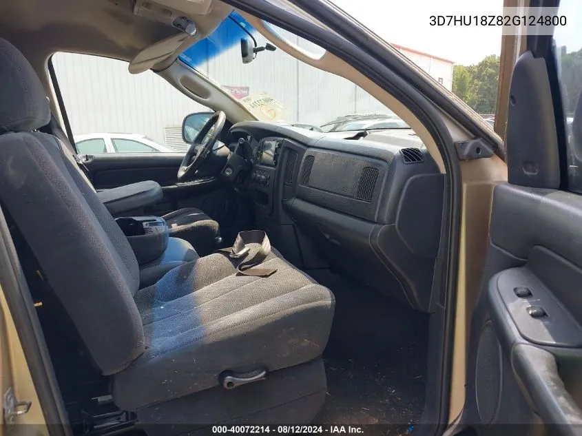 2002 Dodge Ram 1500 St VIN: 3D7HU18Z82G124800 Lot: 40072214
