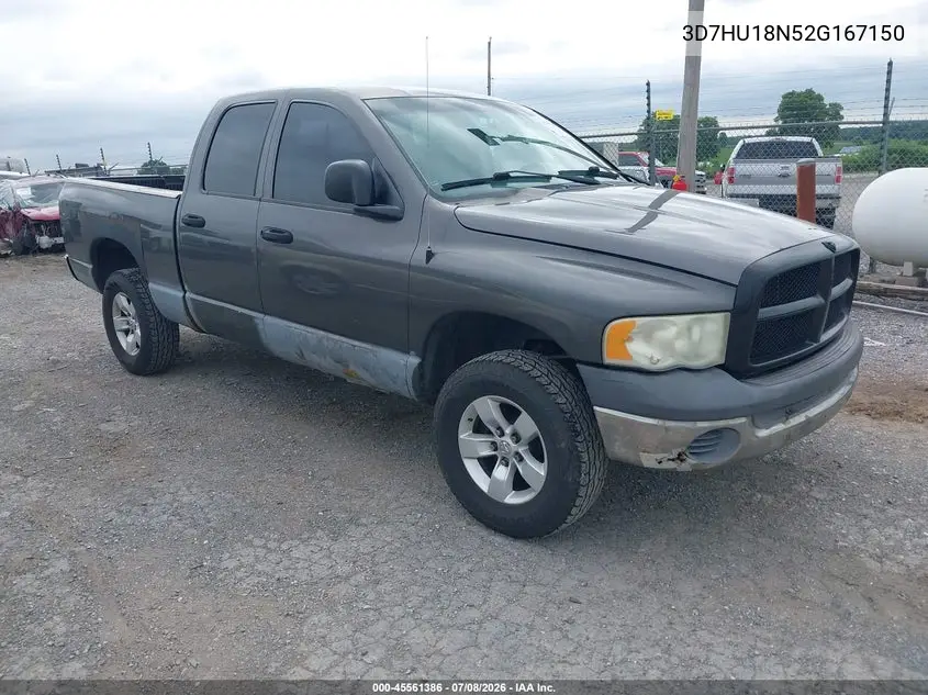 2002 Dodge Ram 1500 St VIN: 3D7HU18N52G167150 Lot: 45561386