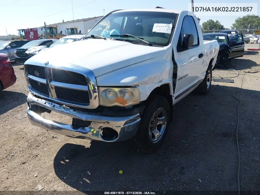 2002 Dodge Ram 1500 St VIN: 1D7HA16K02J221857 Lot: 45611978