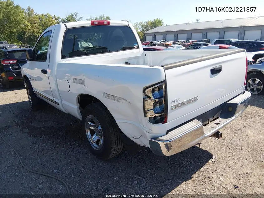 2002 Dodge Ram 1500 St VIN: 1D7HA16K02J221857 Lot: 45611978