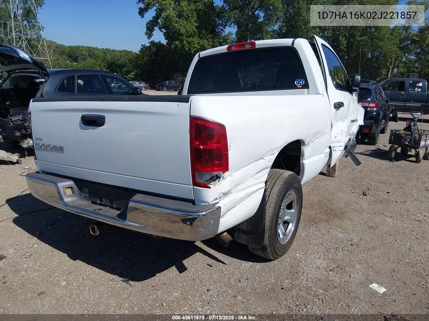 2002 Dodge Ram 1500 St VIN: 1D7HA16K02J221857 Lot: 45611978