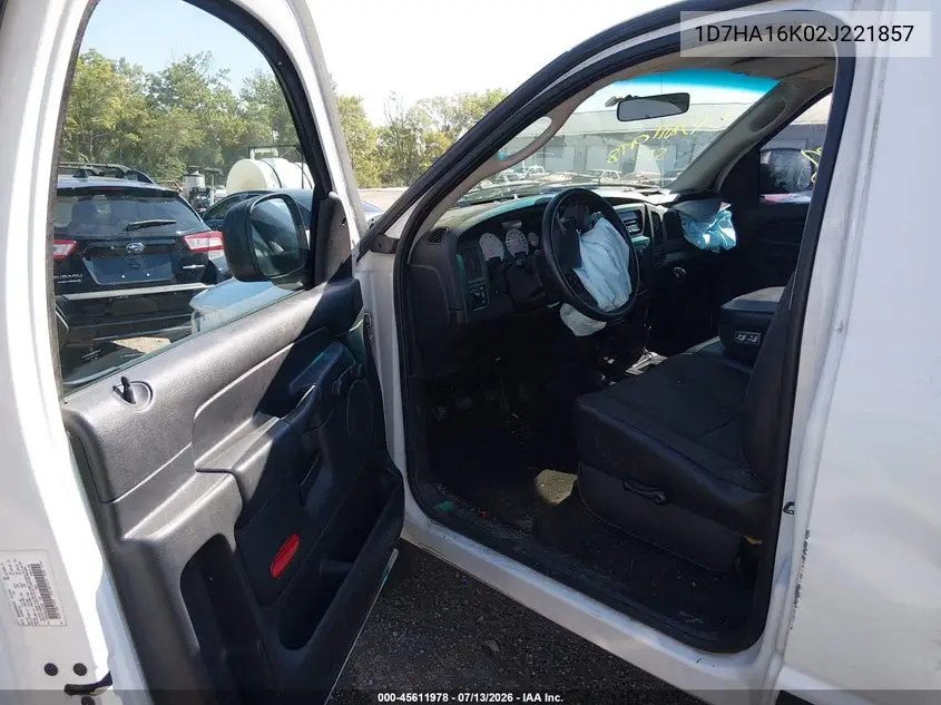 2002 Dodge Ram 1500 St VIN: 1D7HA16K02J221857 Lot: 45611978