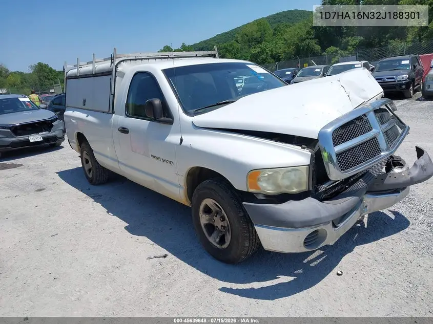 2002 Dodge Ram 1500 St VIN: 1D7HA16N32J188301 Lot: 45639648