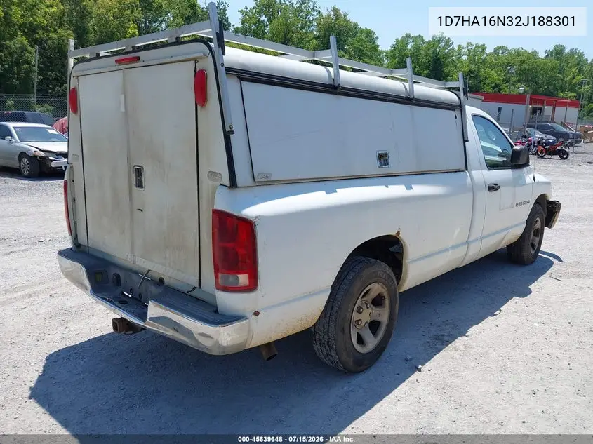 2002 Dodge Ram 1500 St VIN: 1D7HA16N32J188301 Lot: 45639648