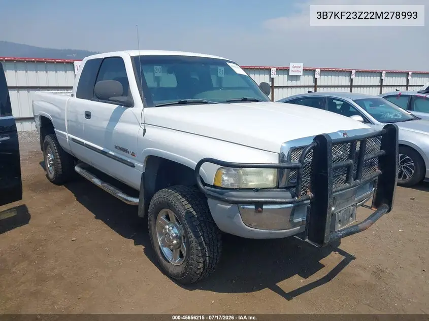 2002 Dodge Ram 2500 St VIN: 3B7KF23Z22M278993 Lot: 45656215