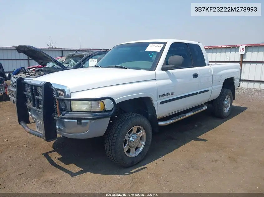 2002 Dodge Ram 2500 St VIN: 3B7KF23Z22M278993 Lot: 45656215