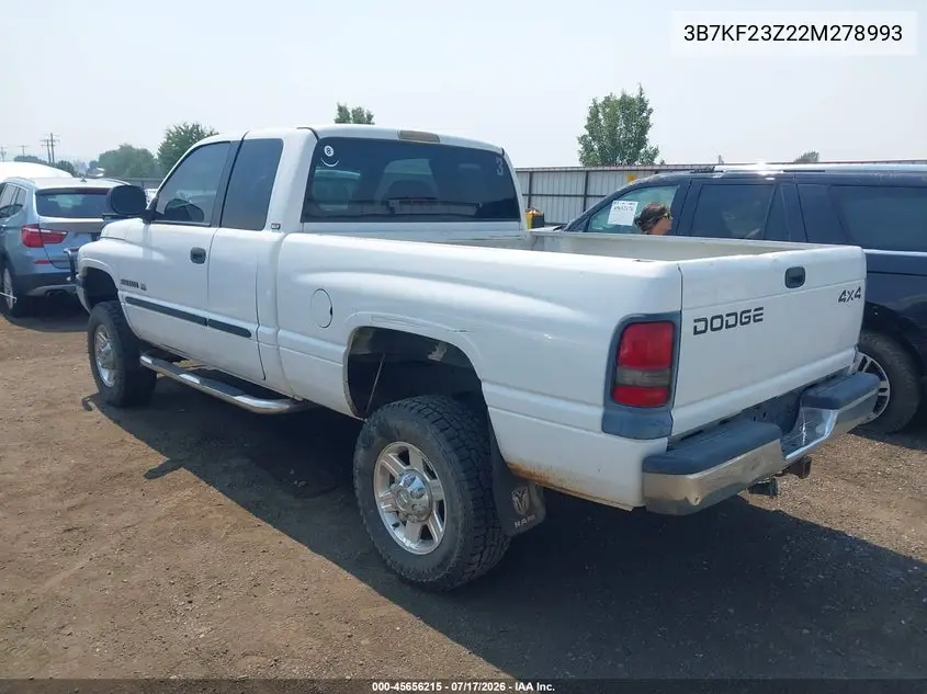 2002 Dodge Ram 2500 St VIN: 3B7KF23Z22M278993 Lot: 45656215