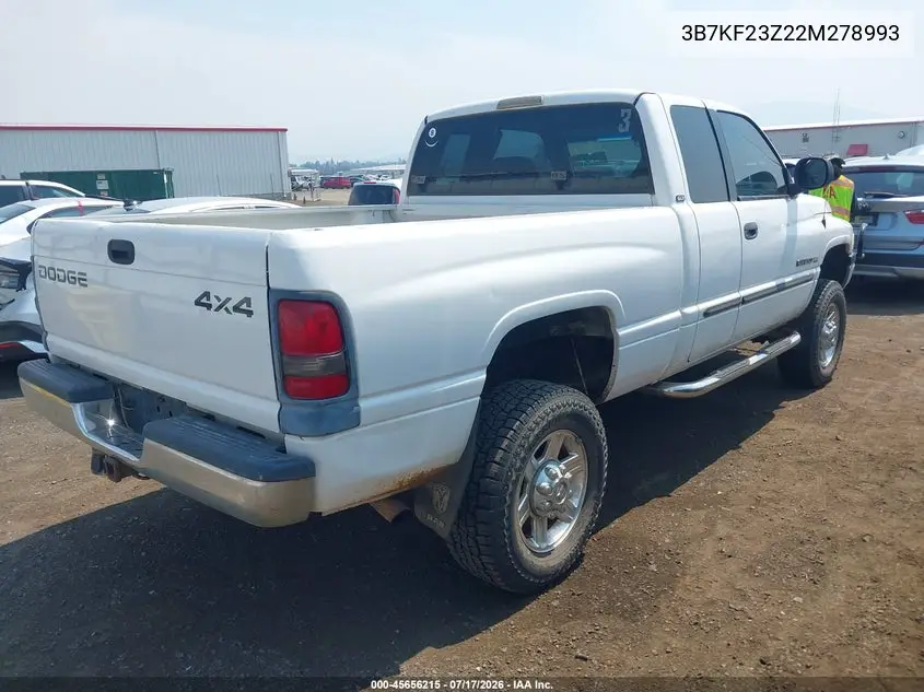 2002 Dodge Ram 2500 St VIN: 3B7KF23Z22M278993 Lot: 45656215