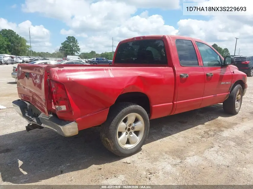 2003 Dodge Ram 1500 Slt/Laramie/St VIN: 1D7HA18NX3S229693 Lot: 45311926
