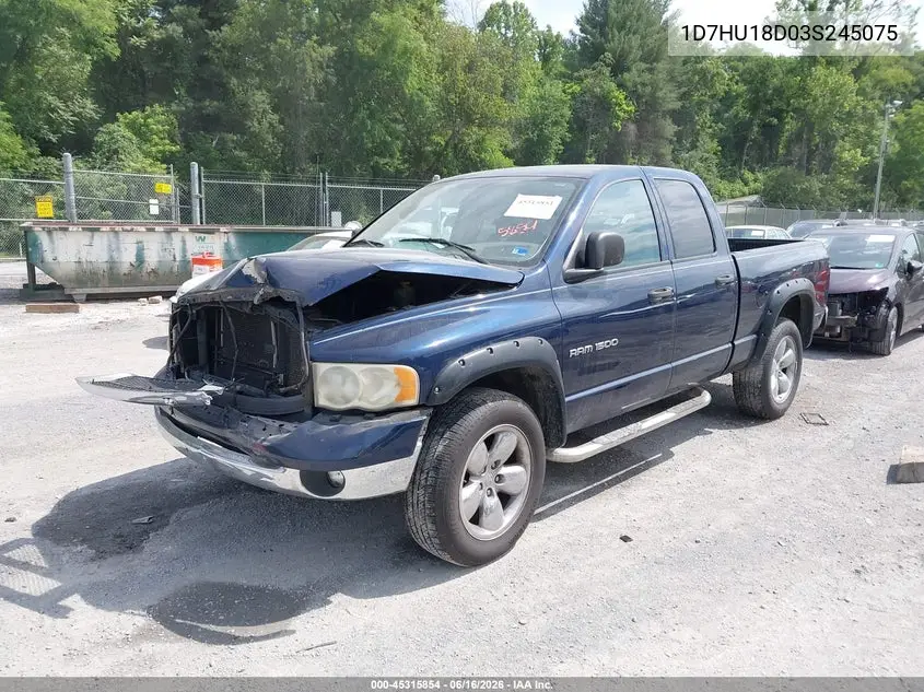 2003 Dodge Ram 1500 VIN: 1D7HU18D03S245075 Lot: 45315854