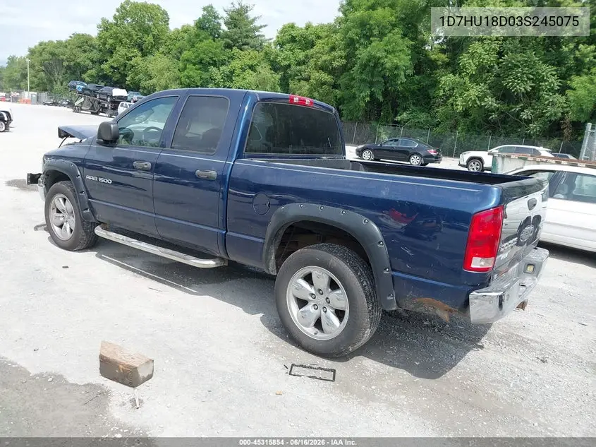 2003 Dodge Ram 1500 VIN: 1D7HU18D03S245075 Lot: 45315854