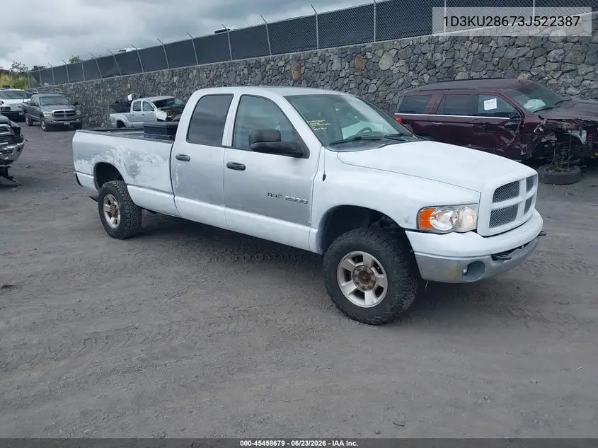 2003 Dodge Ram 2500 Slt/Laramie/St VIN: 1D3KU28673J522387 Lot: 45458679