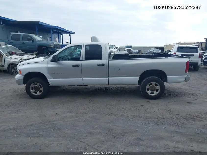 2003 Dodge Ram 2500 Slt/Laramie/St VIN: 1D3KU28673J522387 Lot: 45458679