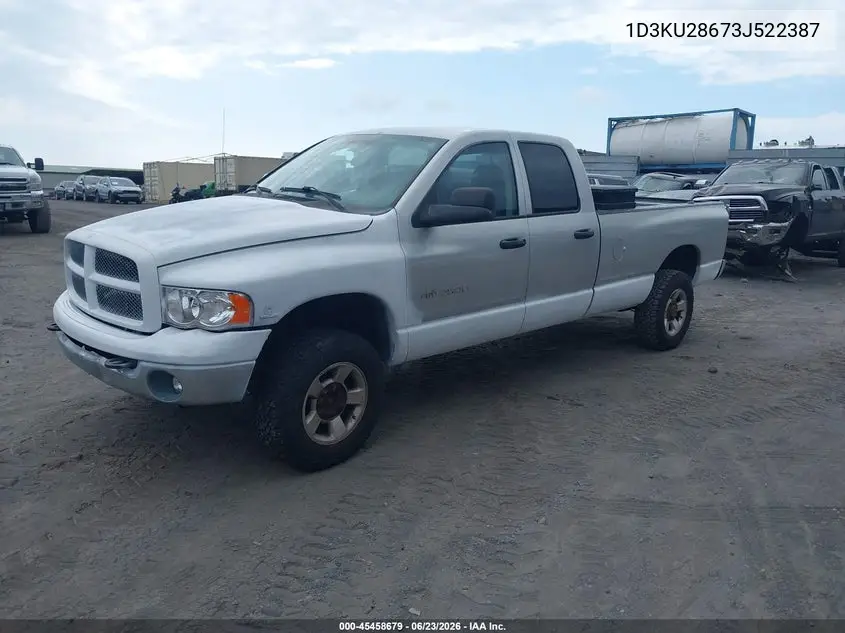 2003 Dodge Ram 2500 Slt/Laramie/St VIN: 1D3KU28673J522387 Lot: 45458679