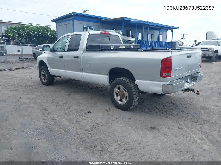 2003 Dodge Ram 2500 Slt/Laramie/St VIN: 1D3KU28673J522387 Lot: 45458679
