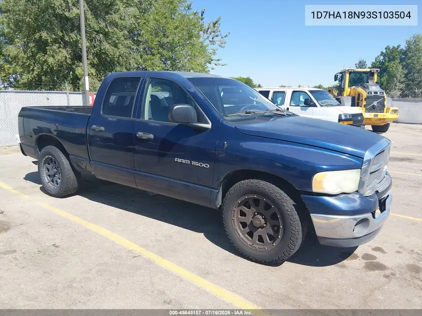 2003 Dodge Ram 1500 Slt/Laramie/St VIN: 1D7HA18N93S103504 Lot: 45645157