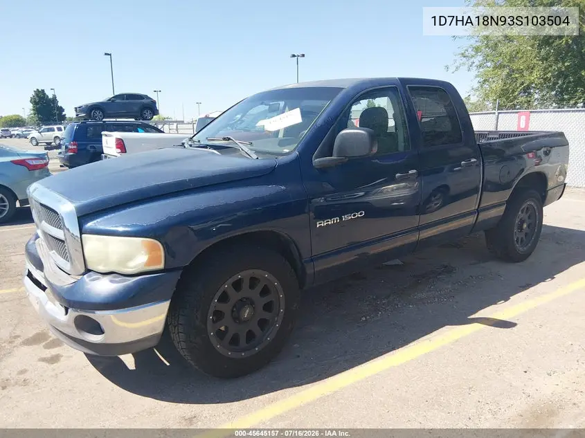 2003 Dodge Ram 1500 Slt/Laramie/St VIN: 1D7HA18N93S103504 Lot: 45645157