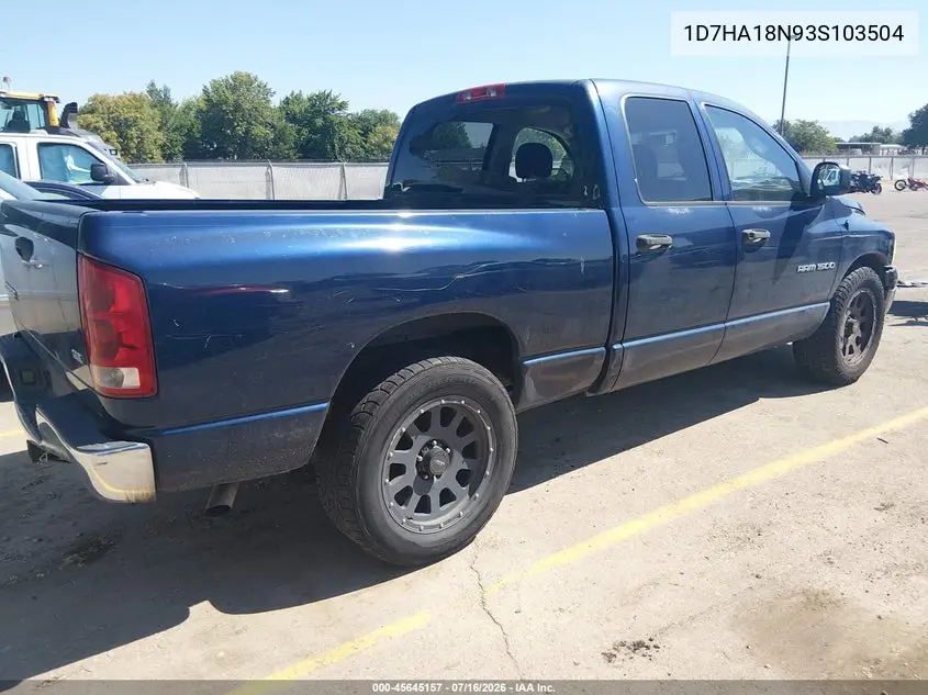 2003 Dodge Ram 1500 Slt/Laramie/St VIN: 1D7HA18N93S103504 Lot: 45645157